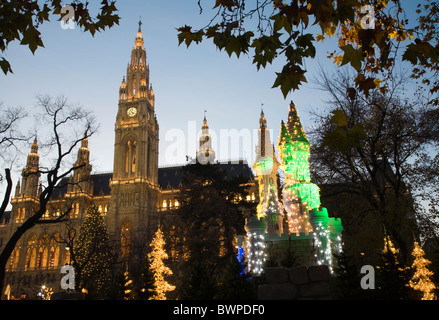 Wien - Weihnachtsmarkt für das Rathaus Stockfoto