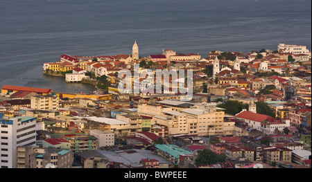 PANAMA-Stadt, PANAMA - Luftbild von Casco Viejo, historischen Zentrum der Stadt. Stockfoto