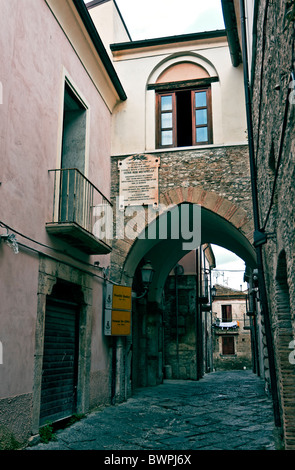 Straße Via dei Pontili Gotici, Benevento, Kampanien, Italien Stockfoto