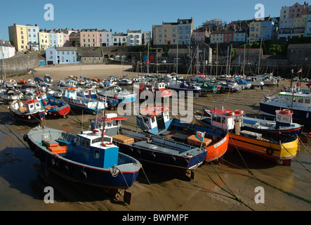 Tenby Hafen, Pembrokeshire, Wales, UK Stockfoto