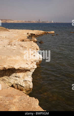 Weiße Kreide-Küste am Governors Beach, Zypern auf Zygi Stockfoto