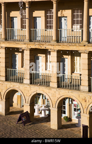 Balkone und Bögen an das Stück Hall Halifax Halifax West Yorkshire in England Stockfoto