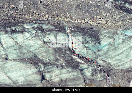 Neuseeland Südinsel Westküste Fox Glacier Ameise Ameisen Anordnung große Masse Klippe kalt Kälte Ausflug Stockfoto