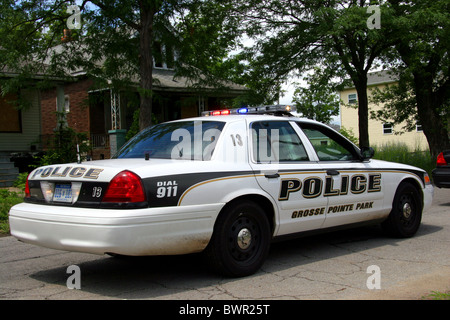 Grosse Pointe Park Polizei Streifenwagen. Stockfoto