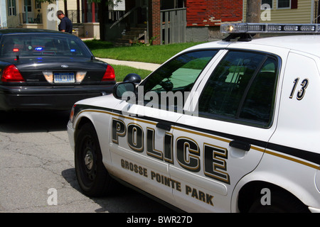 Grosse Pointe Park Polizei Streifenwagen. Stockfoto