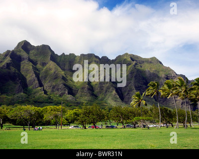 Kualoa Flugplatz, östlichen Oahu, Hawaii Stockfoto