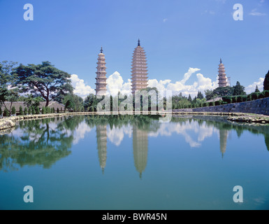 China Asien Dali Stadt Yunnan Provinz Dali drei Pagoden Chong Sheng Tempel große touristische Attraktion Asien pa Stockfoto