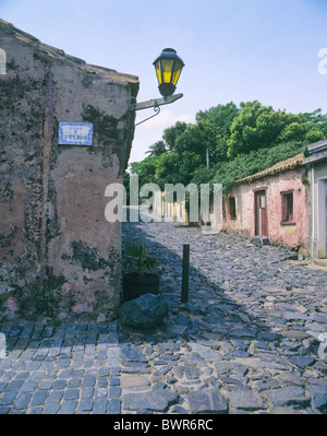 Colonia del Sacramento in Uruguay Stadt Stadt alten historischen Slave beherbergt Calle de Los Suspiros Gasse seufzt Barrio Stockfoto