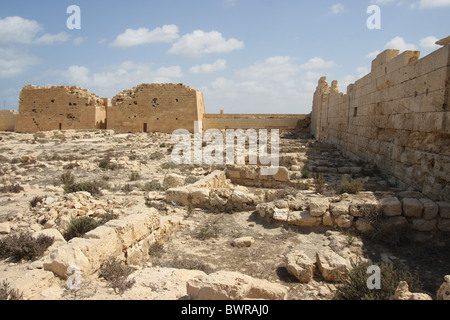 Die alte Stadt und Tempel von Taposiris Magna befindet sich am Ufer des Sees Mariut, westlich von Alexandria. Stockfoto