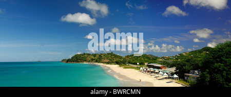 Antigua Karibik-Insel in der Nähe von Johnson Punkt Sandstrand Küste Meer Ozean Landschaft Meereslandschaft Tourismus Travel H Stockfoto