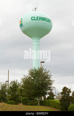 Wassertank, Turm in Clermont, Florida. Stockfoto