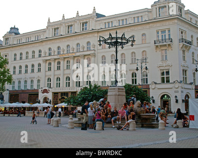 Vörösmarty Platz. Budapest, Ungarn Stockfoto