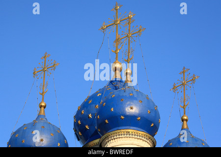 Russland-Moskau-Kirche der Gottesmutter von Kasan russische Architekturgebäude blauer Himmel touristischen Stadt Stadt Kirche O Stockfoto