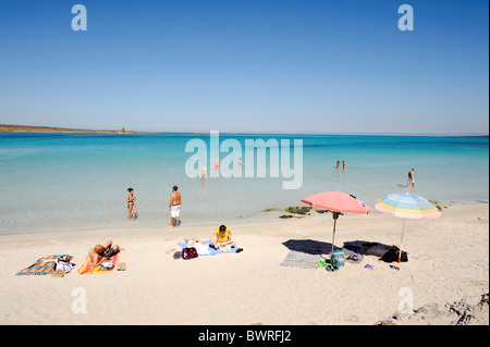 Strand Capo del Falcone in der Nähe von Stintino, Sardinien, Italien Stockfoto