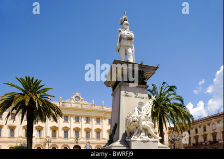 Denkmal Vittorio Emanuele II in Sassari, Sardinien, Italien Stockfoto