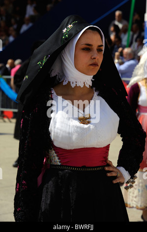 insbesonders Festival Calvalcata Sarda in Sassari, Sardinien, Italien Stockfoto