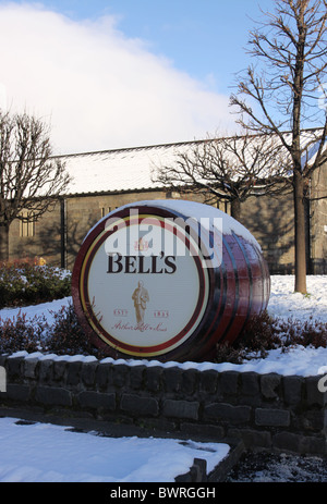 Außenansicht von Blair Atholl Distillery Pitlochry im Winter schottischen Highlands november 2010 Stockfoto