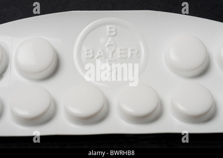 Bayer Aspirin pack Stockfoto