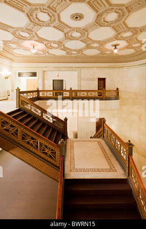 Treppe, Chicago Cultural Center, Illinois Stockfoto