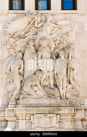 Michigan Avenue Bridge zart House Detail, Chicago, Illinois Stockfoto