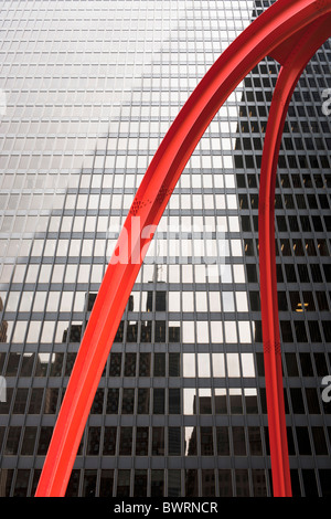 Calders Flamingo, Chicago Federal Plaza Stockfoto