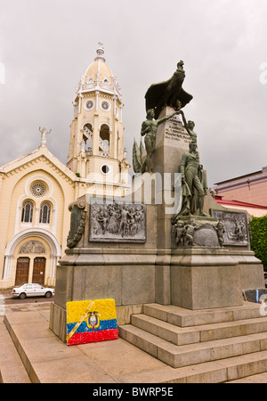 PANAMA-Stadt, PANAMA - Plaza Bolivar in Casco Viejo, historischen Zentrum der Stadt. Stockfoto