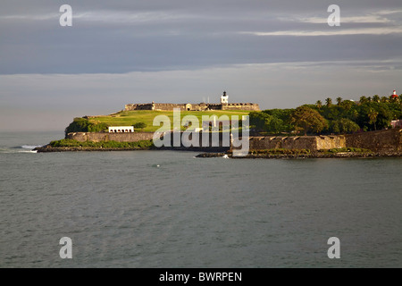 El-Morrow Fort San Juan; Puerto Rico; Caribbean; UNESCO-Weltkulturerbe Stockfoto