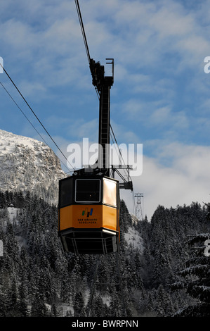 Kabine der Nebelhorn Seilbahn, Nebelhorn, 2224 m, Oberstdorf, Allgäu, Bayern, Deutschland, Europa Stockfoto
