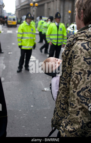 G20 Proteste 2009 in London, Vereinigtes Königreich Stockfoto