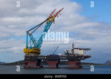 Saipem 7000, die riesigen Schwimmkran, in der Nähe von Stavanger, Norwegen Stockfoto