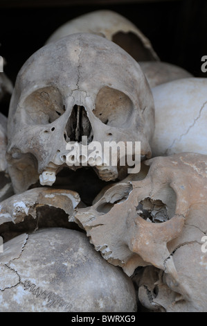 Schädel Killing Fields, Choung Ek Stockfoto