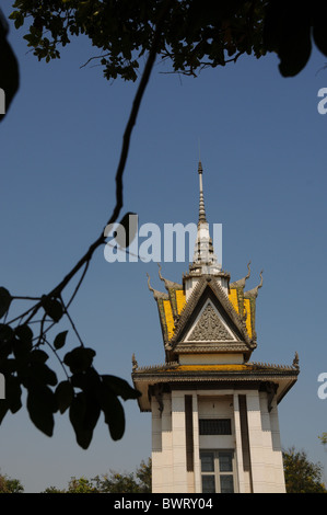 Denkmal-Pagode bei Choung Ek, Killing Fields Stockfoto