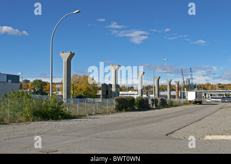 Bau des Beines West des Light Rail Transit Systems in Calgary, Alberta, Kanada Stockfoto