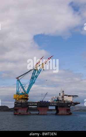 Saipem 7000, die riesigen Schwimmkran, in der Nähe von Stavanger, Norwegen Stockfoto