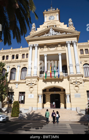 Barock-Rathaus-Gebäude des 19. Jahrhunderts. Malaga, Provinz Malaga, Costa Del Sol, Spanien. Stockfoto