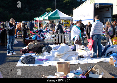 Flohmarkt am Marsh Barton Exeter Devon Stockfoto