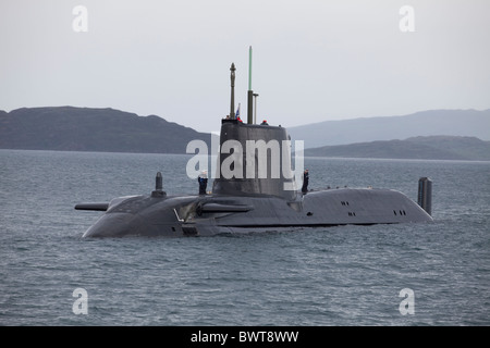 Das fortschrittlichste u-Boot in den Gewässern vor der Isle Of Skye - Bilder der Crew an Bord HMS Astute der Royal Navy Stockfoto