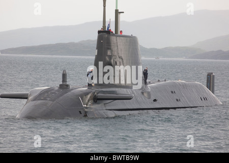 Das fortschrittlichste u-Boot in den Gewässern vor der Isle Of Skye - Bilder der Crew an Bord HMS Astute der Royal Navy Stockfoto