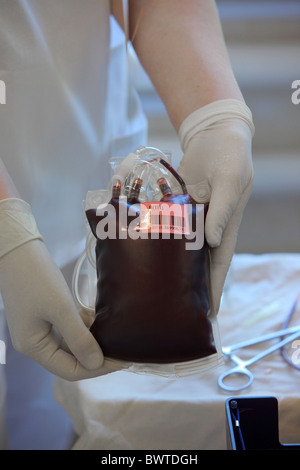 Bluttransfusion Tasche Stockfoto