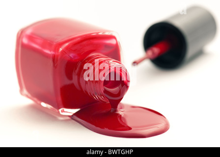 Roter Nagellack Stockfoto