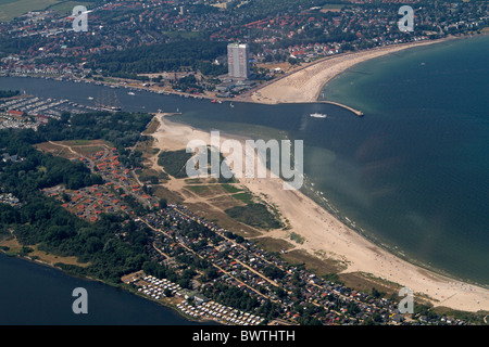 Luftbild der Küste von Travemünde, Ostsee, Schleswig-werden, Deutschland Stockfoto