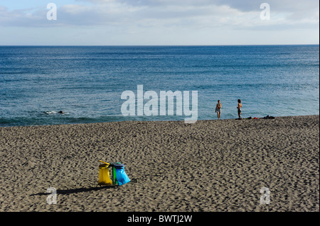 Strand Praia Dos Moinhos in der Nähe von Porto Formoso, Insel Sao Miguel Stockfoto