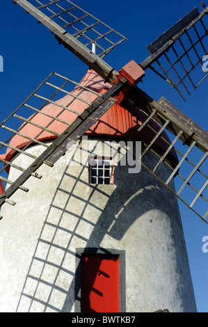 Windmühle in der Nähe von Santa Cruz, Insel Graciosa Stockfoto