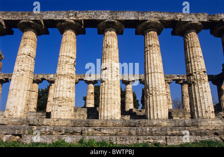 Italien Europa Paestum Stadt Capaccio Provinz Salerno Campania Region UNESCO Welt Kulturerbe antiken Griechenland Stockfoto