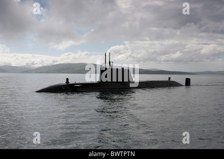 HMS Astute der Royal Navy u-Boot in den Gewässern vor der Isle Of Skye fortschrittlichste Stockfoto