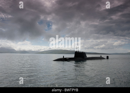 Das fortschrittlichste u-Boot in den Gewässern vor der Isle Of Skye - Bilder der Crew an Bord HMS Astute der Royal Navy Stockfoto