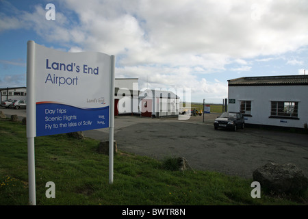 Endland Flughafen in der Nähe von St. Just, Cornwall, Süd-West, Cornwall, England, UK Stockfoto