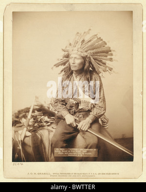 Chef wenig indischen Anstifter des indischen Aufstand Pine Ridge 1890 USA USA Nordamerika wild Stockfoto