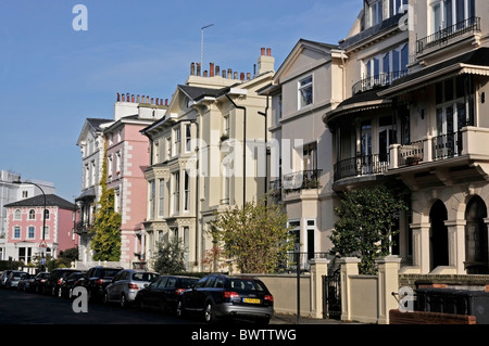 Häuserzeile in Primrose Hill, London. Stockfoto