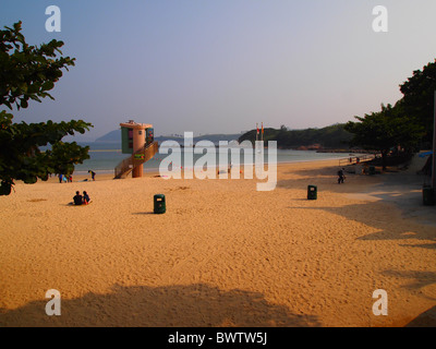 Turm am Strand Stockfoto